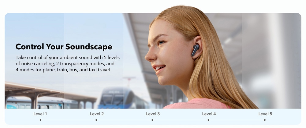Anker Soundcore Liberty 4 NC Earbuds TWS Headphones, Adaptive ANC 2.0, Bluetooth 5.3 - Blue