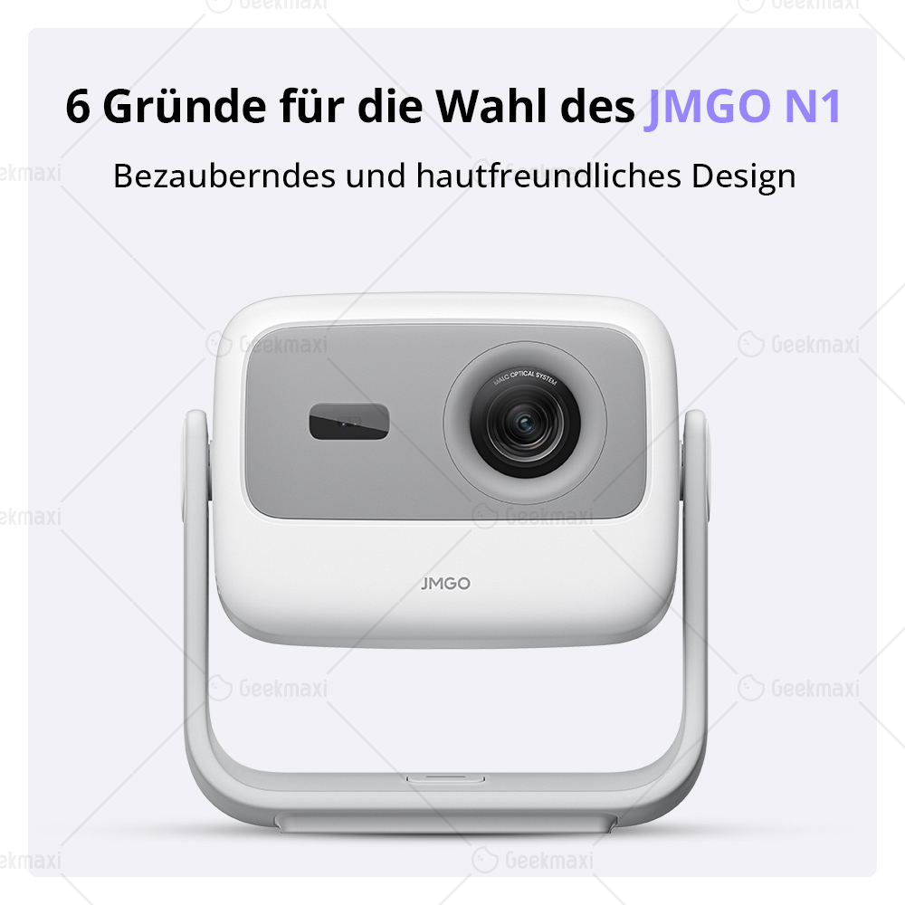 JMGO N1 1080P Tri-Color Laser Projektor, mit flexibler Gimbaleinstellung, 8800 CVIA Lumens(1600ANIS), HDR 10