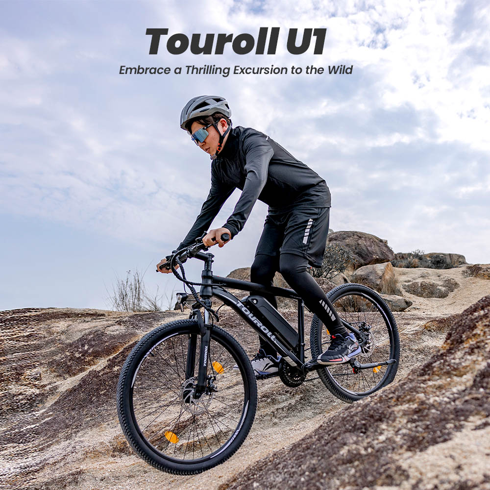 Touroll U1 26 MTB Electric Bike with 250W Motor, 13Ah Removable Battery, 65KM Range, 26x2.1 CST Off-Road Tires