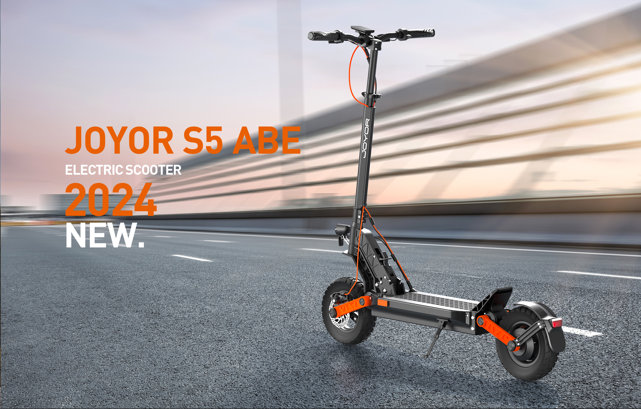 JOYOR S5 with Road Approval (ABE),10 Tires Foldable Electric Scooter Suspension,500W Brushless DC Motor & 48V 13Ah Battery