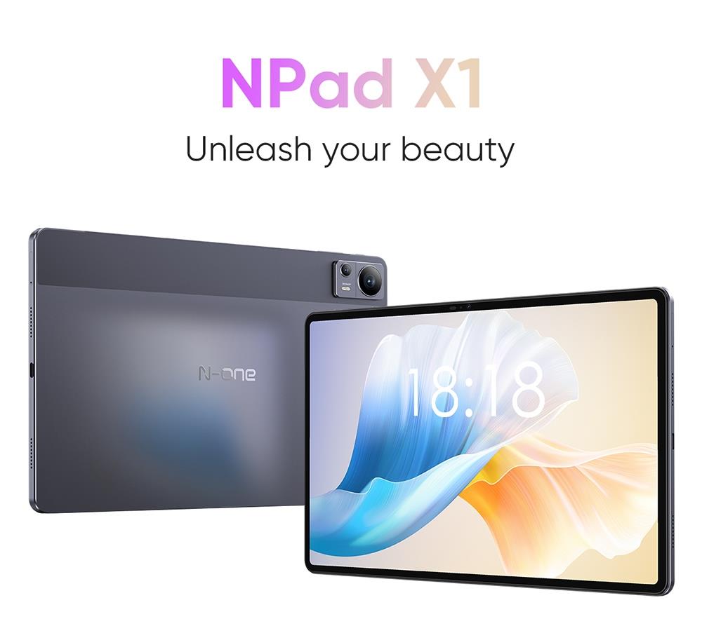 N-one NPad X1 Android 13 Tablet, 11-inch 2K IPS-scherm, 8GB RAM, MTK Helio G99 Octa-Core, met leren behuizing