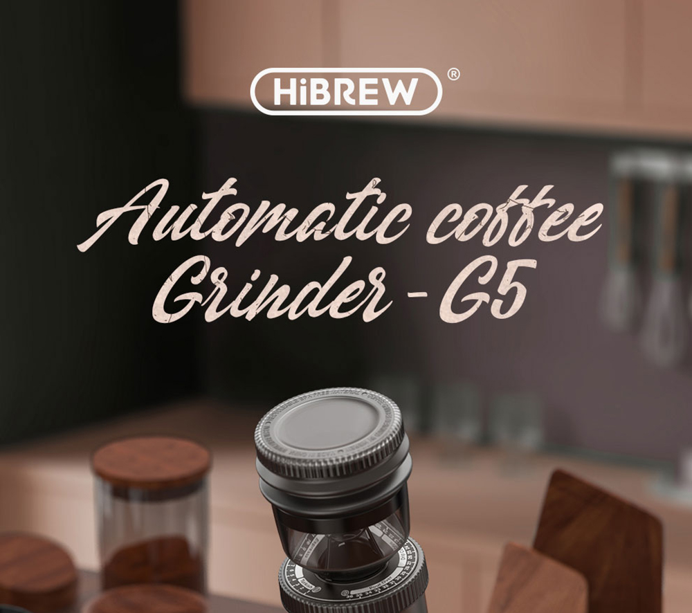 HiBREW G5 Electric Coffee Grinder, 48mm Conical Burr, for Espresso/Turkish/Pour Over/Mocca/Drip C