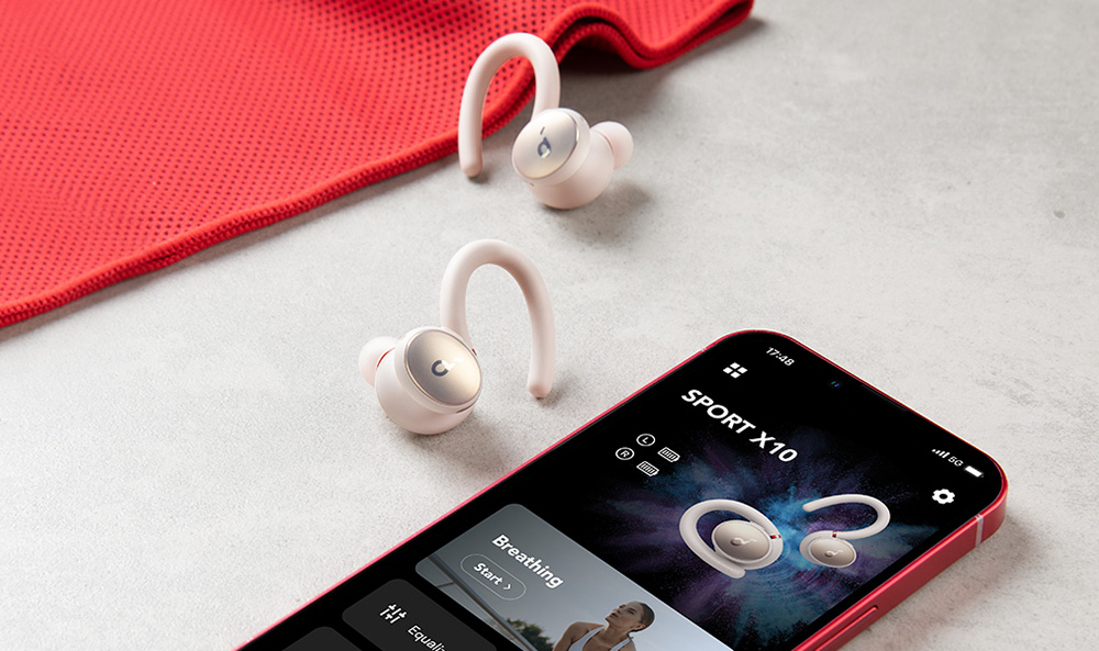 Anker Soundcore Sport x10 Earbuds TWS Workout Headphones - Oat White