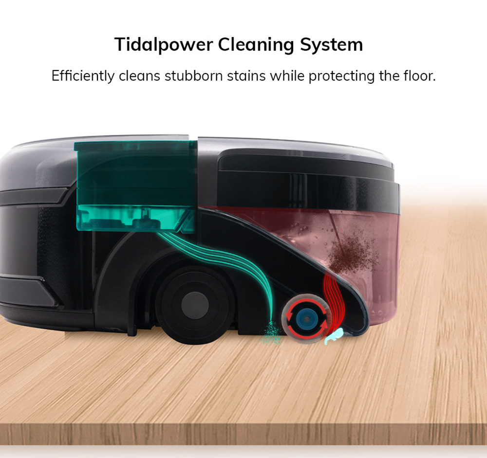 ZACO W450 Mopping Robot, 850ml Freshwater Tank, 3 Cleaning Mode, 360° PanoView Camera Navigation