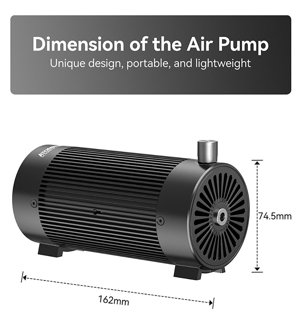 ATOMSTACK F30-B Luftpumpe, 10-30 l/min einstellbarer Luftstrom, für ATOMSTACK A6 / A12 / A24PRO