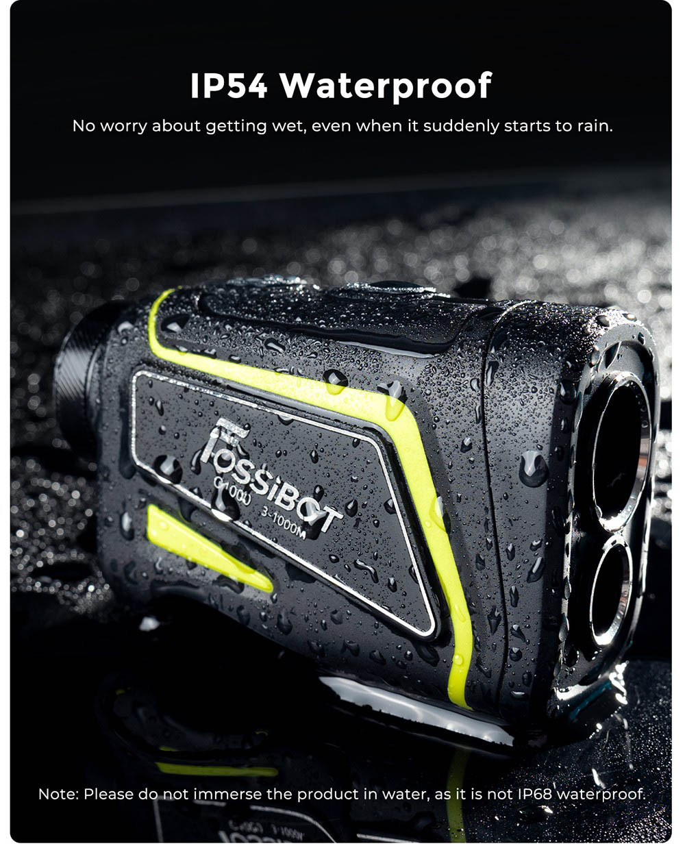 FOSSiBOT C1000 Pro Golf Rangefinder, 6 Messmodi, IP54 Wasserdicht - Grün