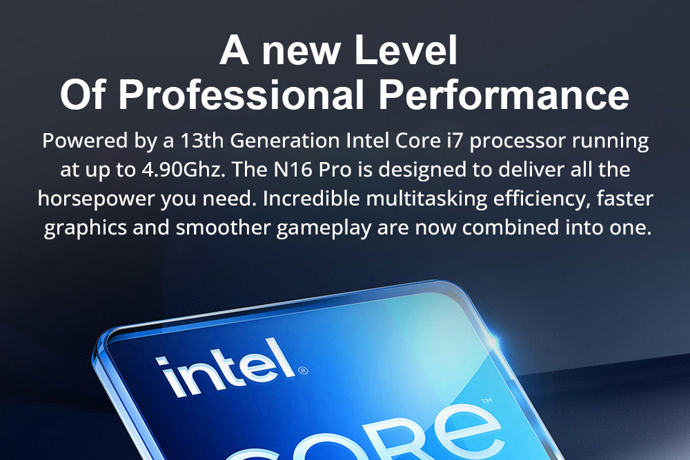 Ninkear N16 Pro Laptop, 16 2560*1600 IPS-scherm, 165Hz Refresh Rate, Intel Core i7-13620H 10 cores tot 4,9GHz