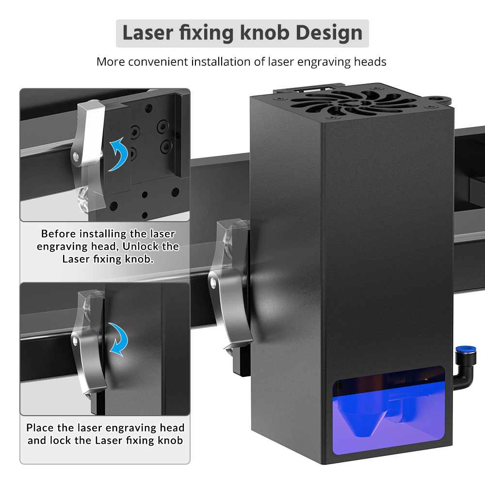 TRONXY Ultrabot U20 20W Laser Engraver, Protective Cover, Air Assist Pump, 360° Rotating Roller, 0.15mm Accuracy