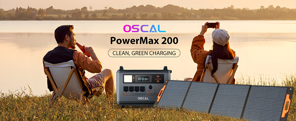 Blackview Oscal PM200 200W Foldable Solar Panel, Adjustable Kickstand,  ≥22% Solar Conversion Efficiency, ETFE Material