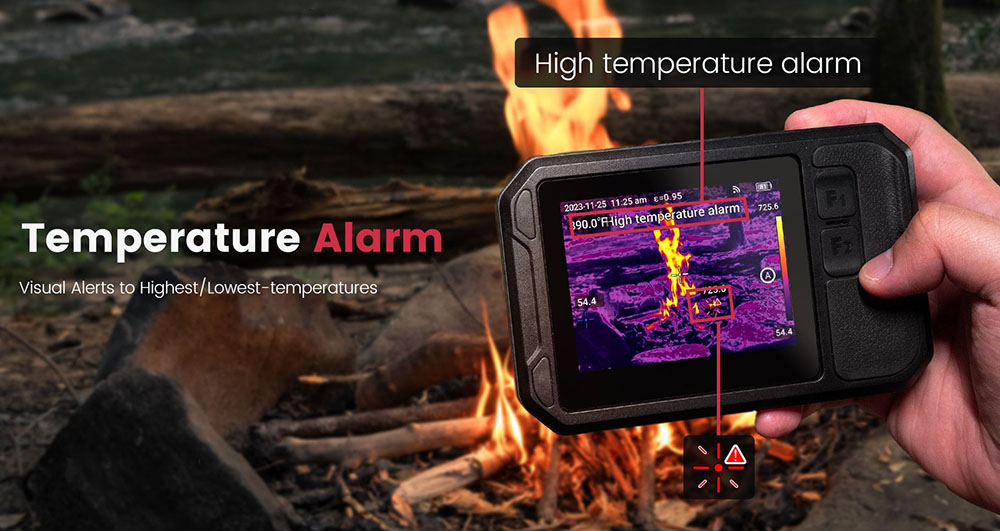 KAIWEETS KTI-K01 Thermal Imaging Camera, with Wi-Fi 3.5inch Touch-Screen, 256x192 Resolution, -4°F to 1022°F, 2100mAh Battery
