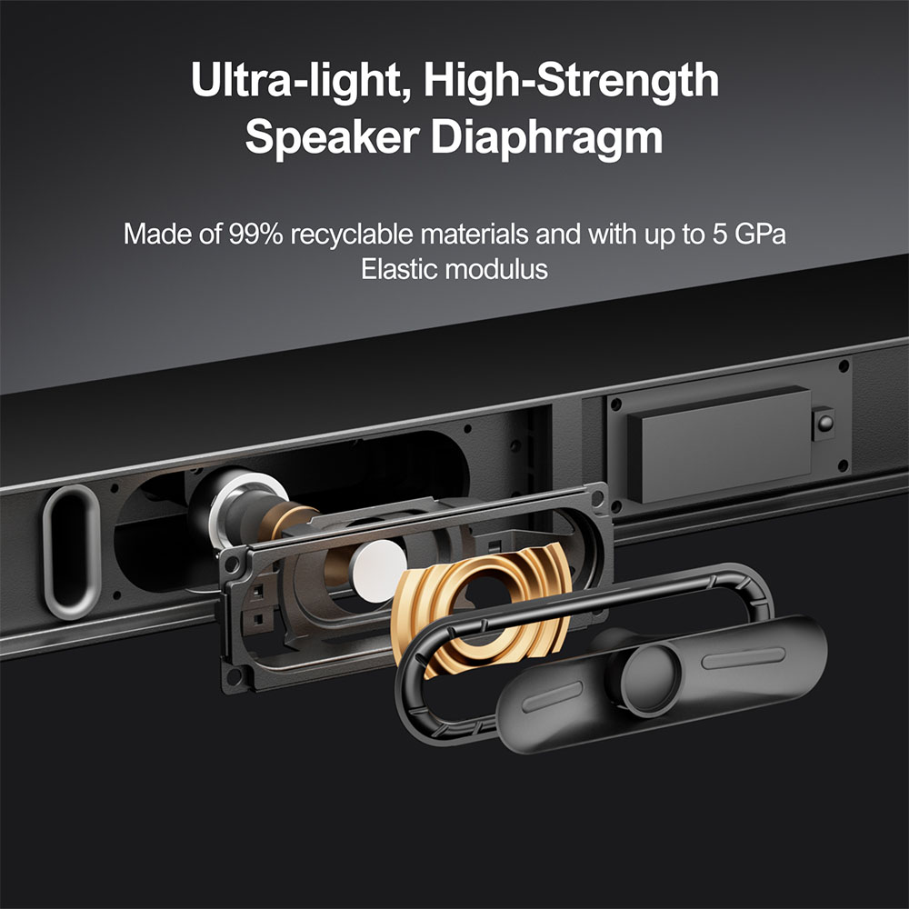 Ultimea Nova S70 Soundbar met Subwoofer, 3.1.2-kanaals, 4K Dolby Vision HDR Pass-Through, 3 EQ-modi