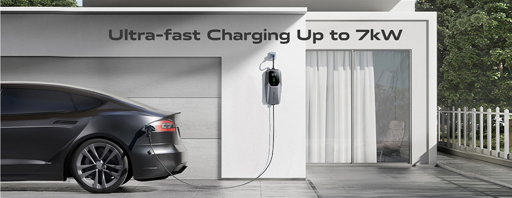 VDLPOWER EC21 Portable EV Charger, 7.36KW Fast Charging, 32A Max Current, Single Phase CEE 3 Pin, 5m Charging Cable