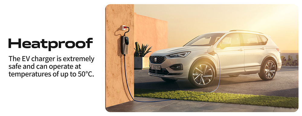 VDLPOWER EC31 Portable EV Charger, 11KW Fast Charging, 5m Charging Cable, 6A-16A Adjustable Current