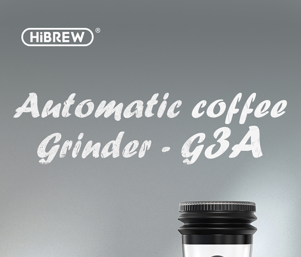 HiBREW G3A Coffee Grinder, 40mm Conical Burr, Air Blower, 31-gear Scale - Beige