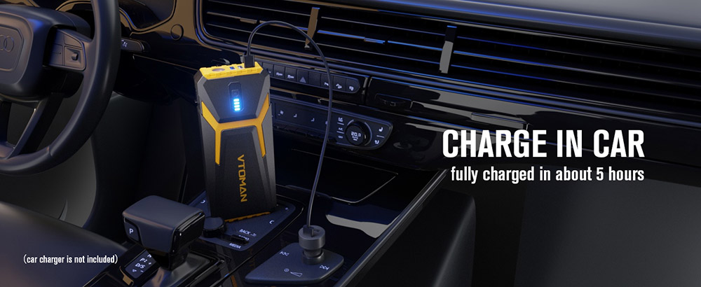 VTOMAN V10 PRO 4500A auto jumpstarter, met LED-verlichting, Type C snellader, voor 12V voertuigen