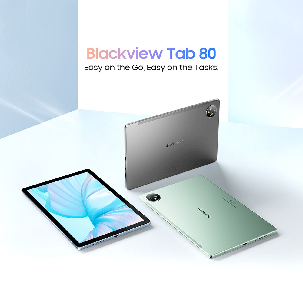 Blackview Tab 80 Android 13 Tablet, 10.1 Zoll 800*1280 Display, Unisoc Tiger T606 8 Core 1.6GHz, 8GB RAM 128GB ROM