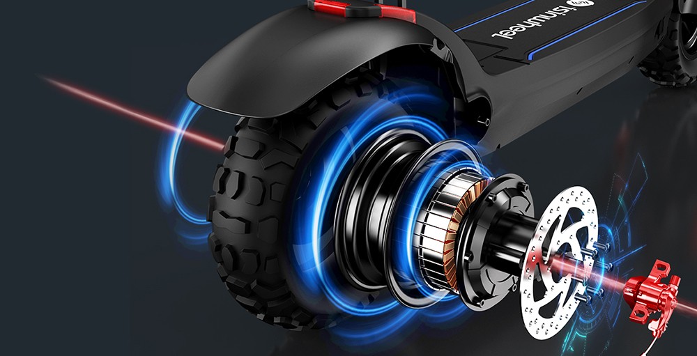 iScooter GT2 Faltbarer Off-Road Elektroroller, 800W Motor, 48V 15Ah Batterie, Blinkleuchte, 45km/h Max Geschwindigkeit