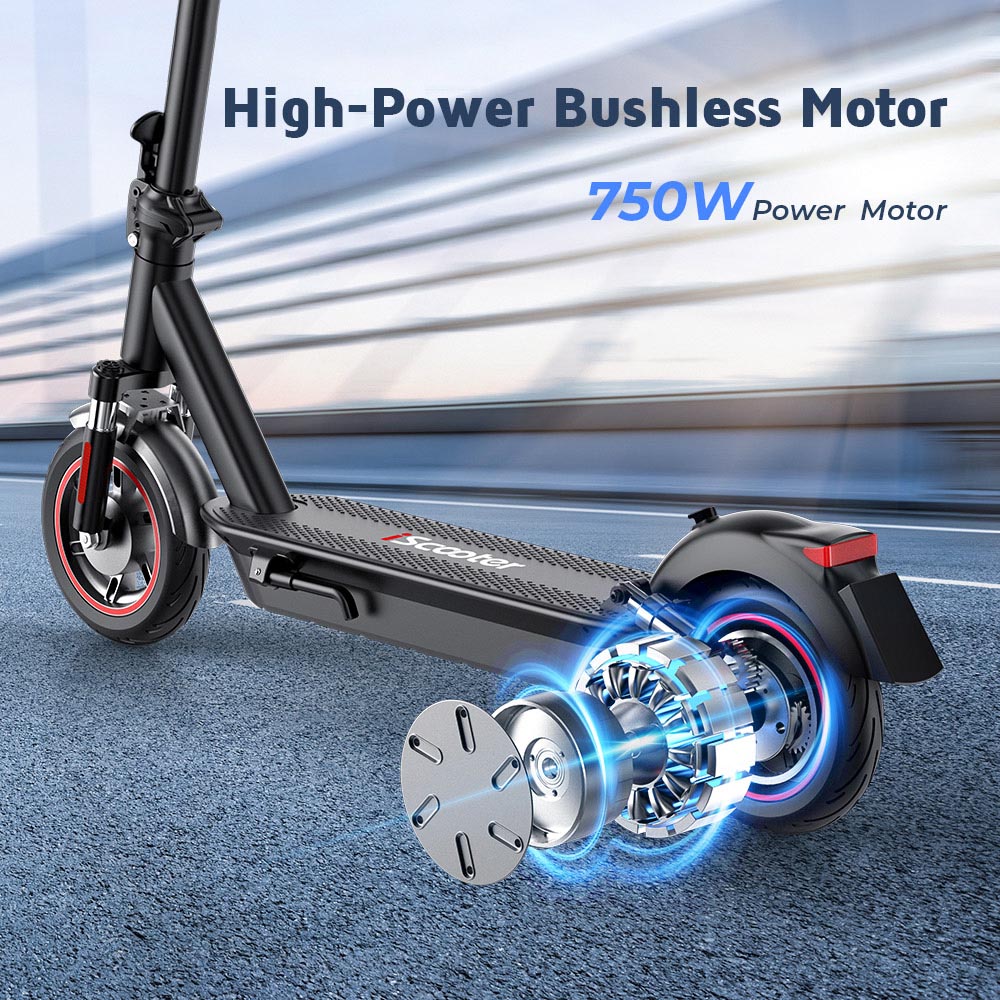 iScooter i10Max opvouwbare elektrische scooter, 750W motor, 48V 18Ah batterij, Knipperlicht, 45 km / h max. snelheid