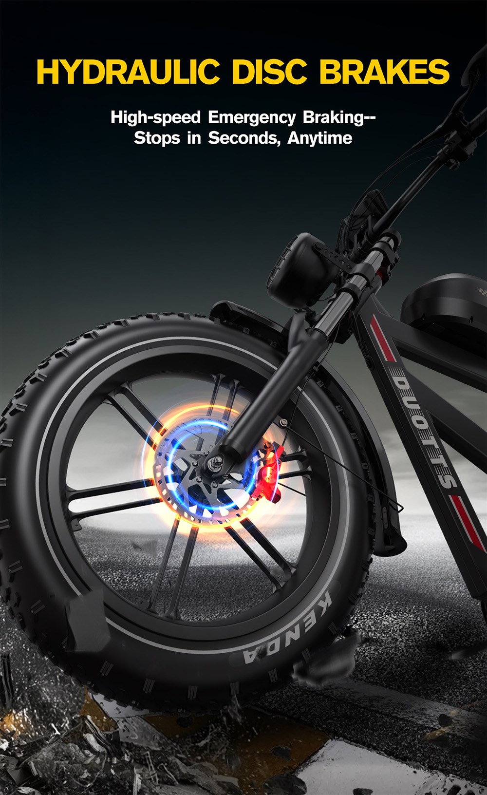 DUOTTS F20 Electric Bike, 750W Motor, 52V 27Ah Battery, 20*4.0 Inch Fat Tires, 50km/h Max Speed, Turn Signal