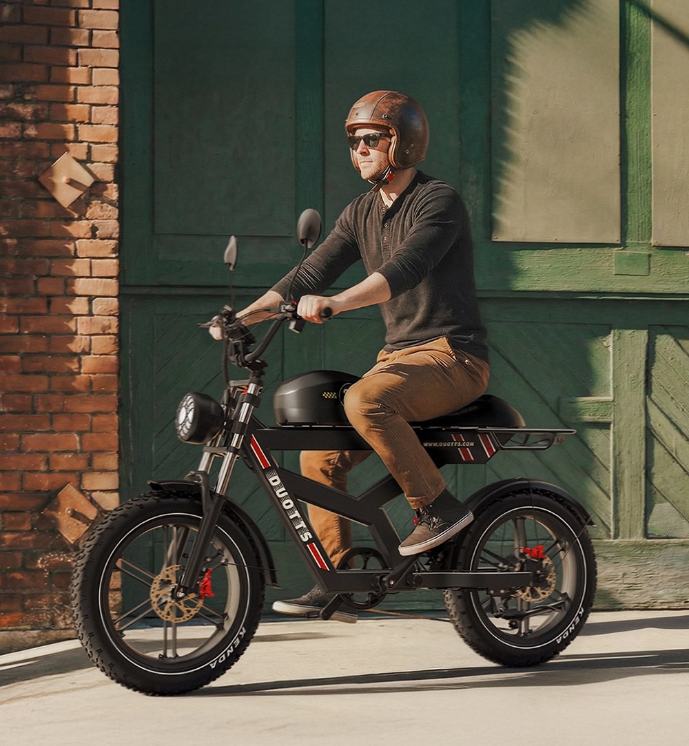 DUOTTS F20 Electric Bike, 750W Motor, 52V 27Ah Battery, 20*4.0 Inch Fat Tires, 50km/h Max Speed, Turn Signal