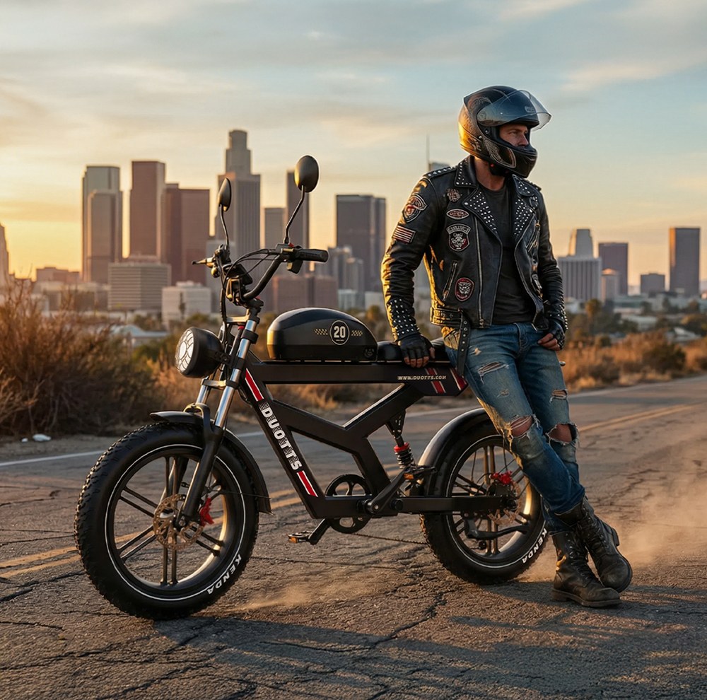 DUOTTS F20 Electric Bike, 750W Motor, 52V 27Ah Battery, 20*4.0 Inch Fat Tires, 50km/h Max Speed, Turn Signal