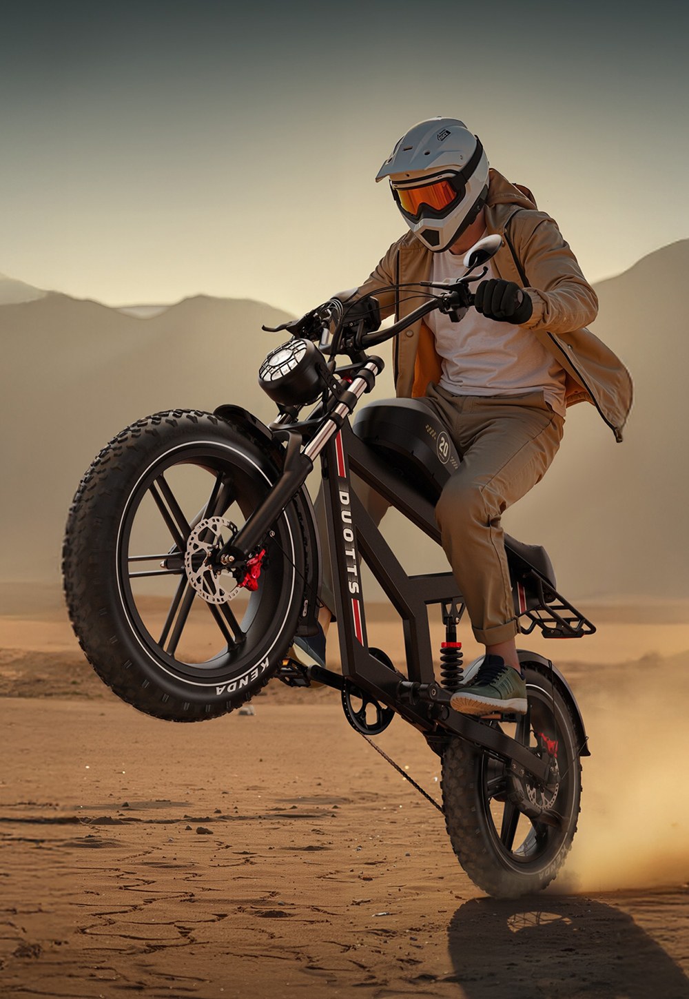 DUOTTS F20 Electric Bike, 750W Motor, 52V 27Ah Battery, 20*4.0 Inch Fat Tires, 50km/h Max Speed, Turn Signal