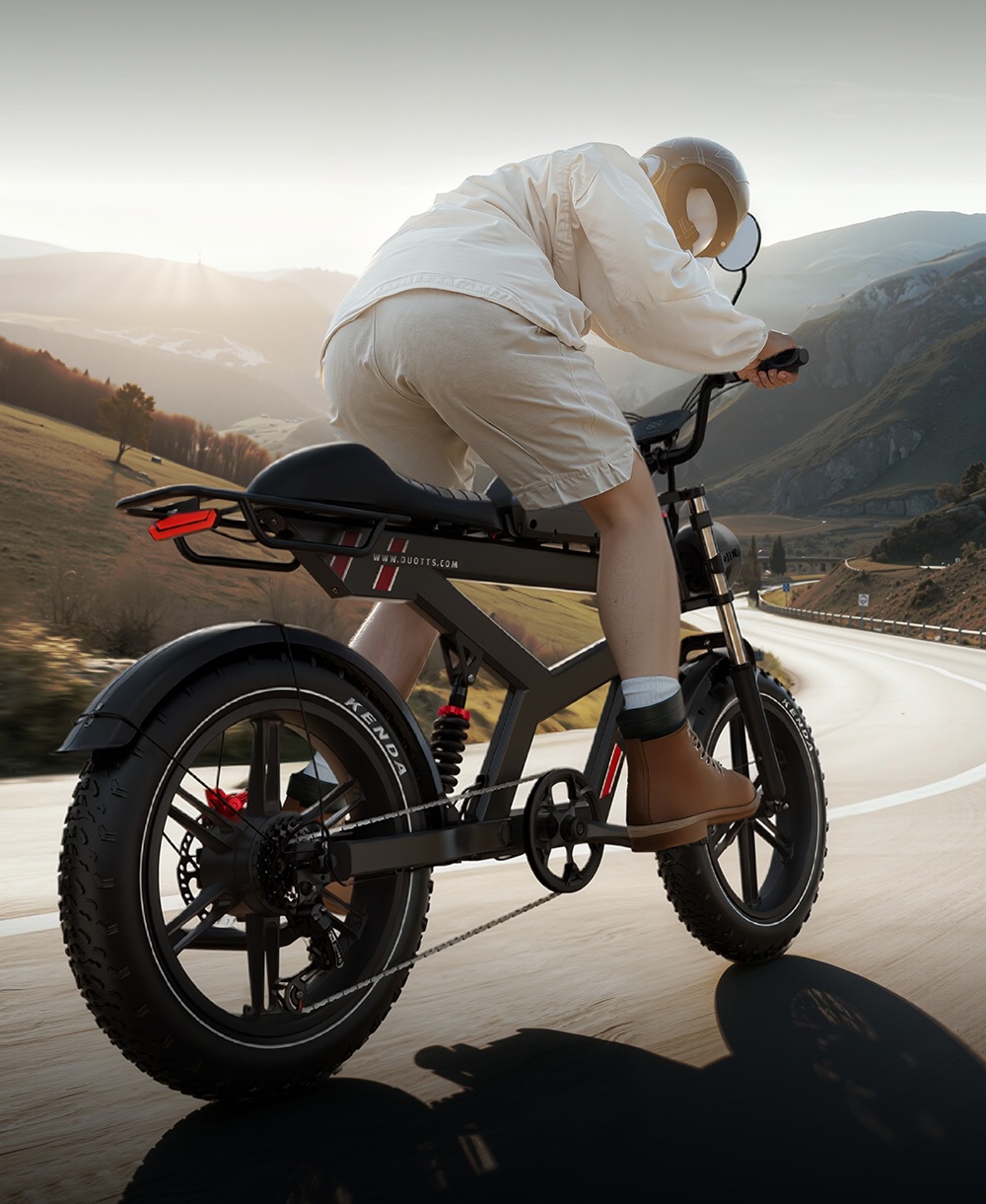DUOTTS F20 Electric Bike, 750W Motor, 52V 27Ah Battery, 20*4.0 Inch Fat Tires, 50km/h Max Speed, Turn Signal