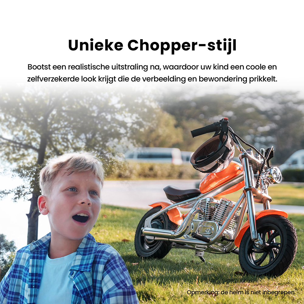 Hyper GOGO Cruiser 12 Plus Elektrische Motorfiets met App voor kinderen, 12 Banden, 160W, 5.2Ah, Bluetooth-luidspreker - Groen