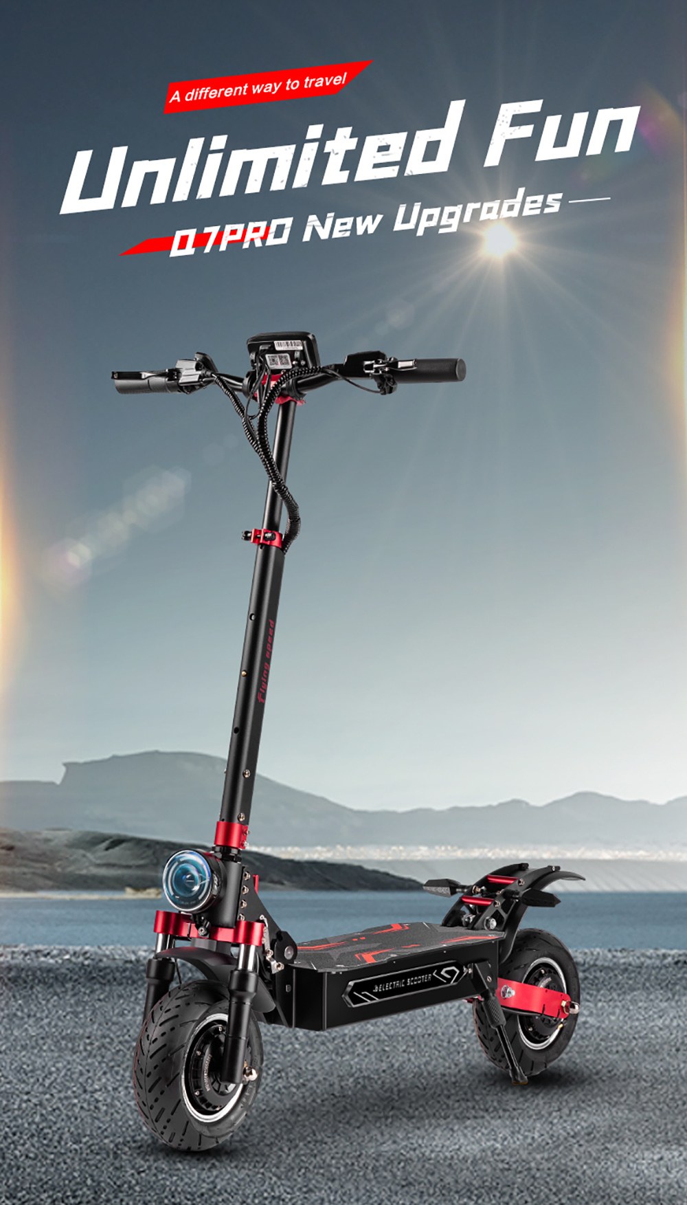 Foldable Electric Scooter BOYUEDA Q7 Pro Max, 1600W*2 Motor, 52V 28AH Battery, 10-inch Tire, 70km/h, 110km Range