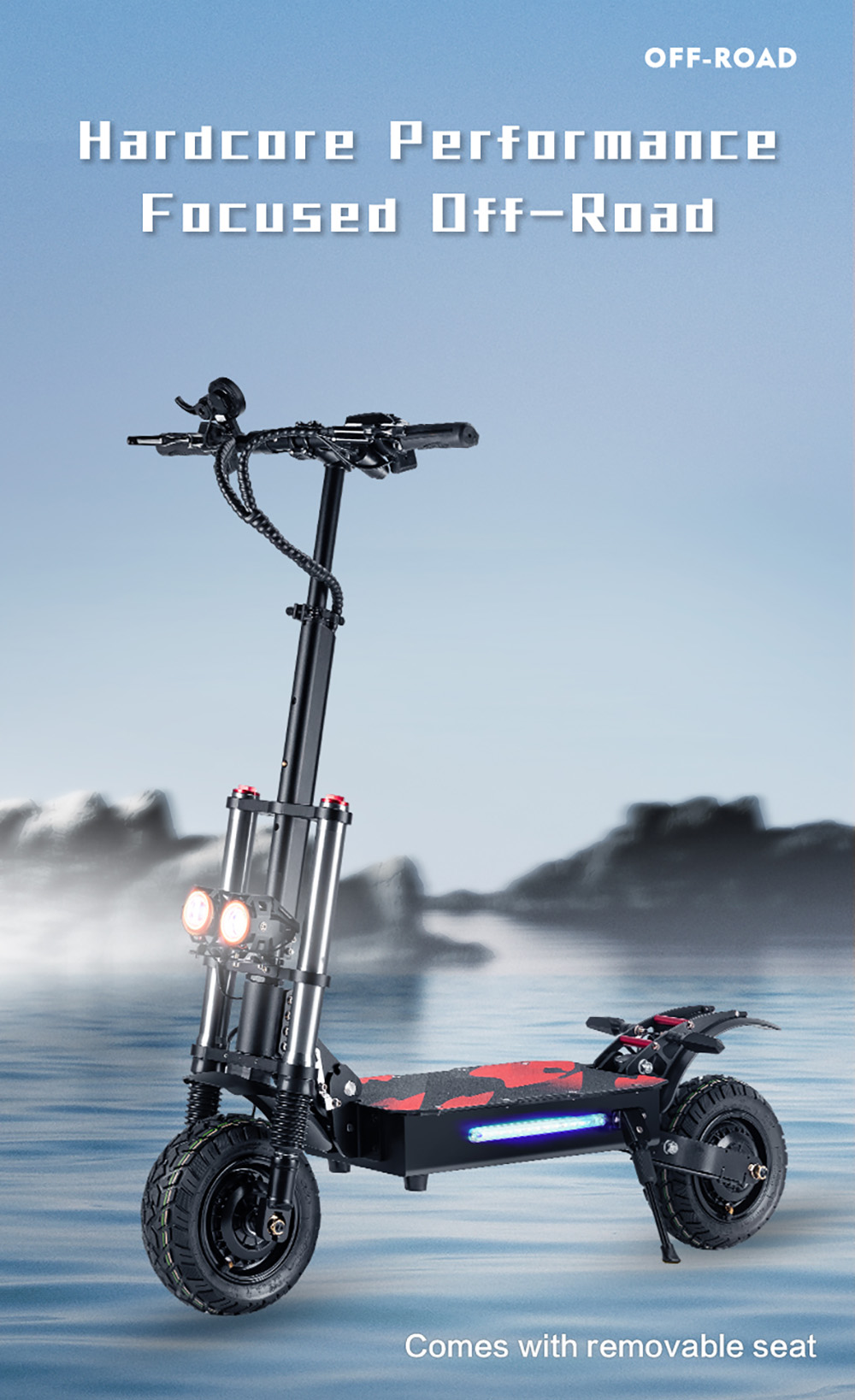 BOYUEDA S3-11 Foldable Electric Scooter, 2*3000W Motor, 60V 38AH Battery, 11-inch Tire, 85km/h