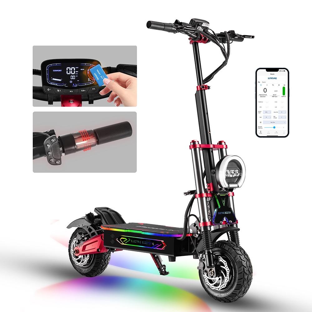 Foldable Electric Scooter BOYUEDA S5-11, 2*3000W Motor, 60V 38AH Battery, 11-inch Tire, 85km/h, 120km Range