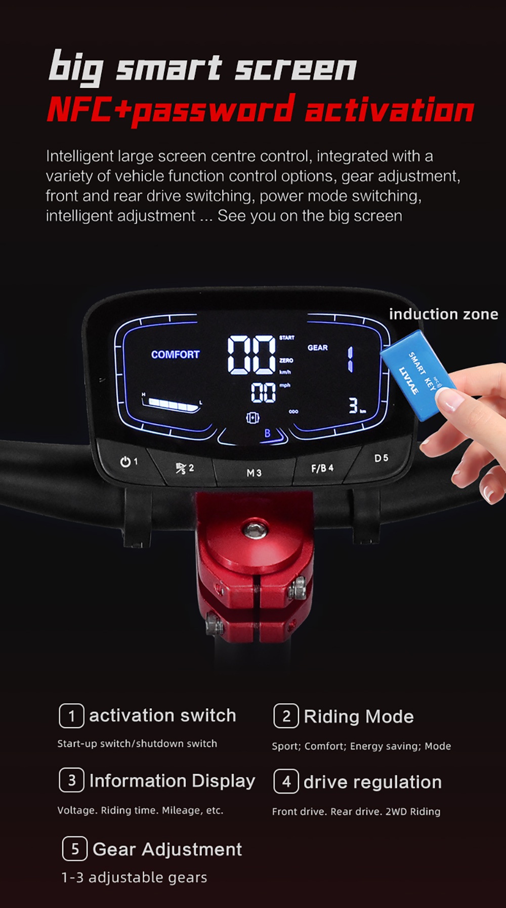 Foldable Electric Scooter BOYUEDA S5-11, 2*3000W Motor, 60V 38AH Battery, 11-inch Tire, 85km/h, 120km Range