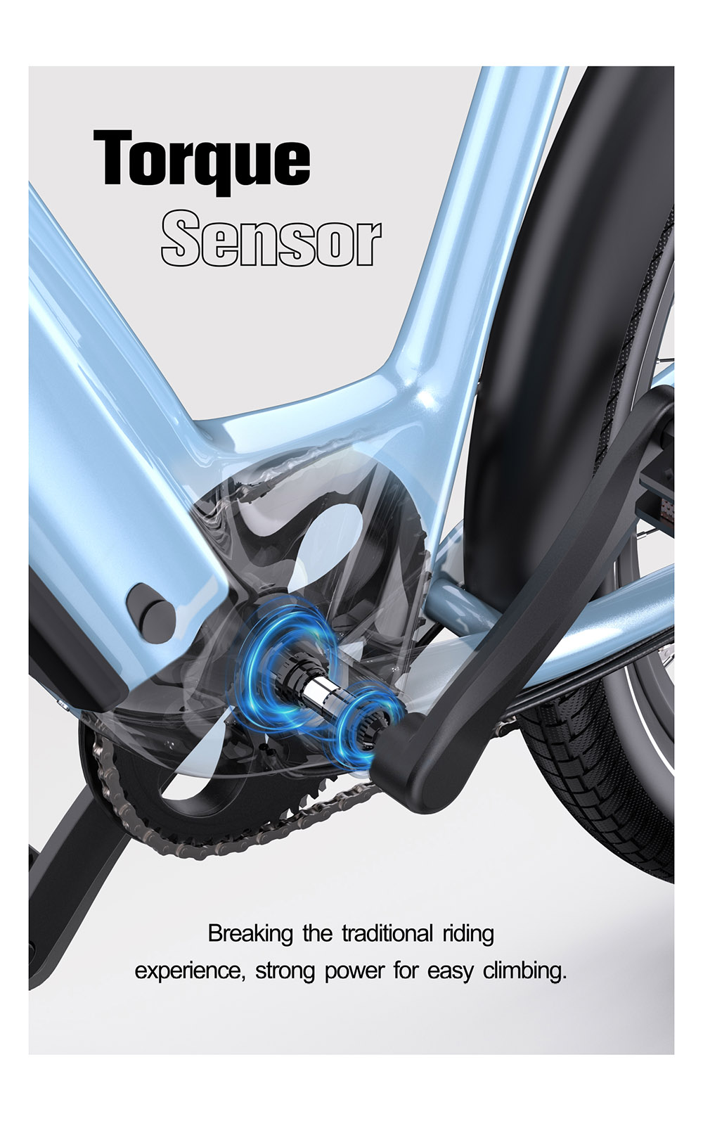 City Elektrische Fiets ONESPORT OT05, 250W Motor, 36V 18.2Ah Batterij, 27.5*2.25-inch Band, 25km/h - Glanzend Blauw