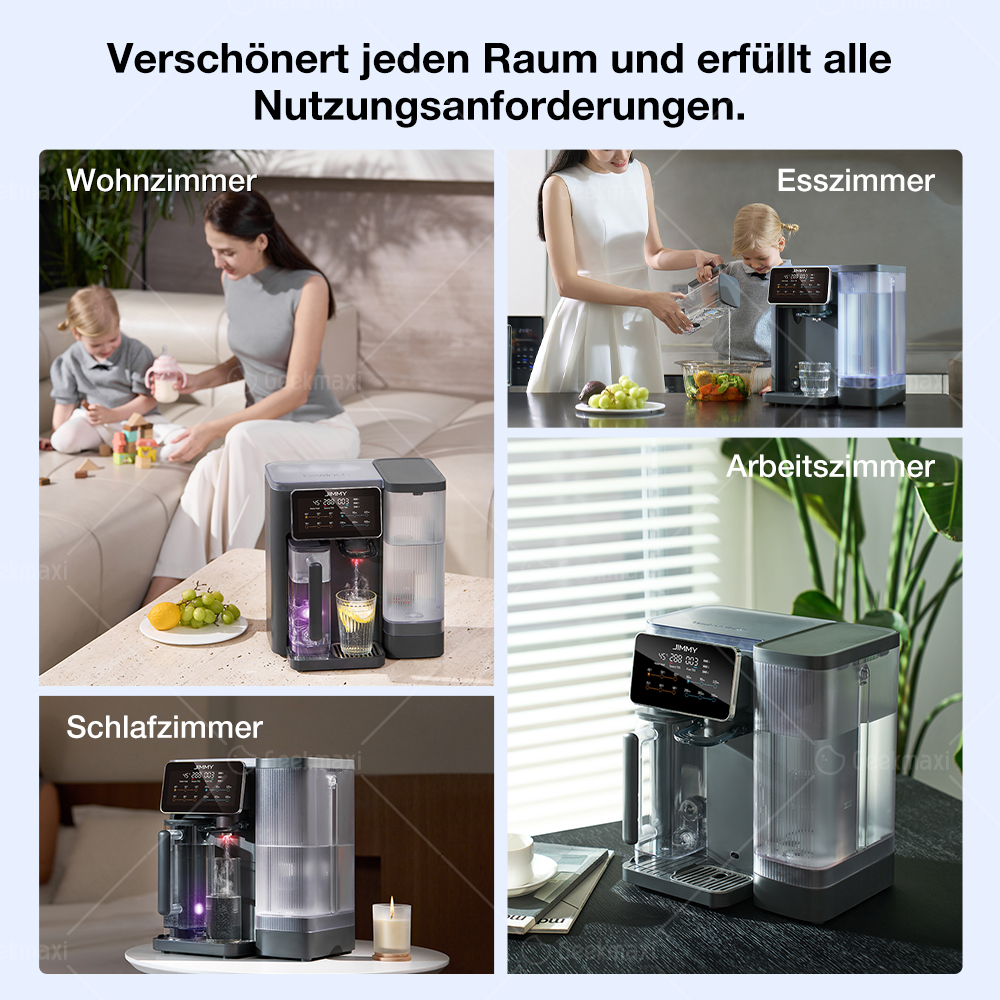 JIMMY R9 Umkehrosmose-Wasserreiniger für die Arbeitsplatte, 7 Temperatureinstellungen, UV-Sterilisationstechnologie, TDS-Monitor