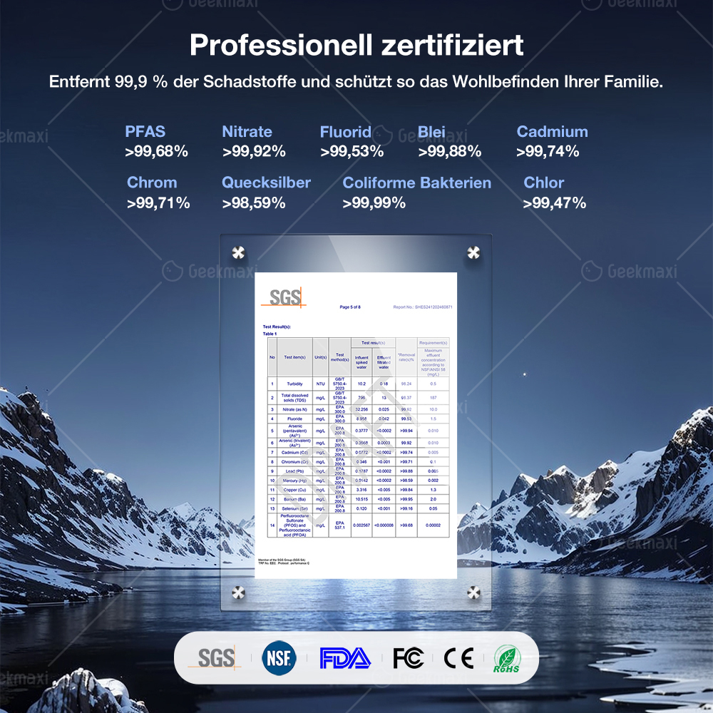 JIMMY R9 Umkehrosmose-Wasserreiniger für die Arbeitsplatte, 7 Temperatureinstellungen, UV-Sterilisationstechnologie, TDS-Monitor