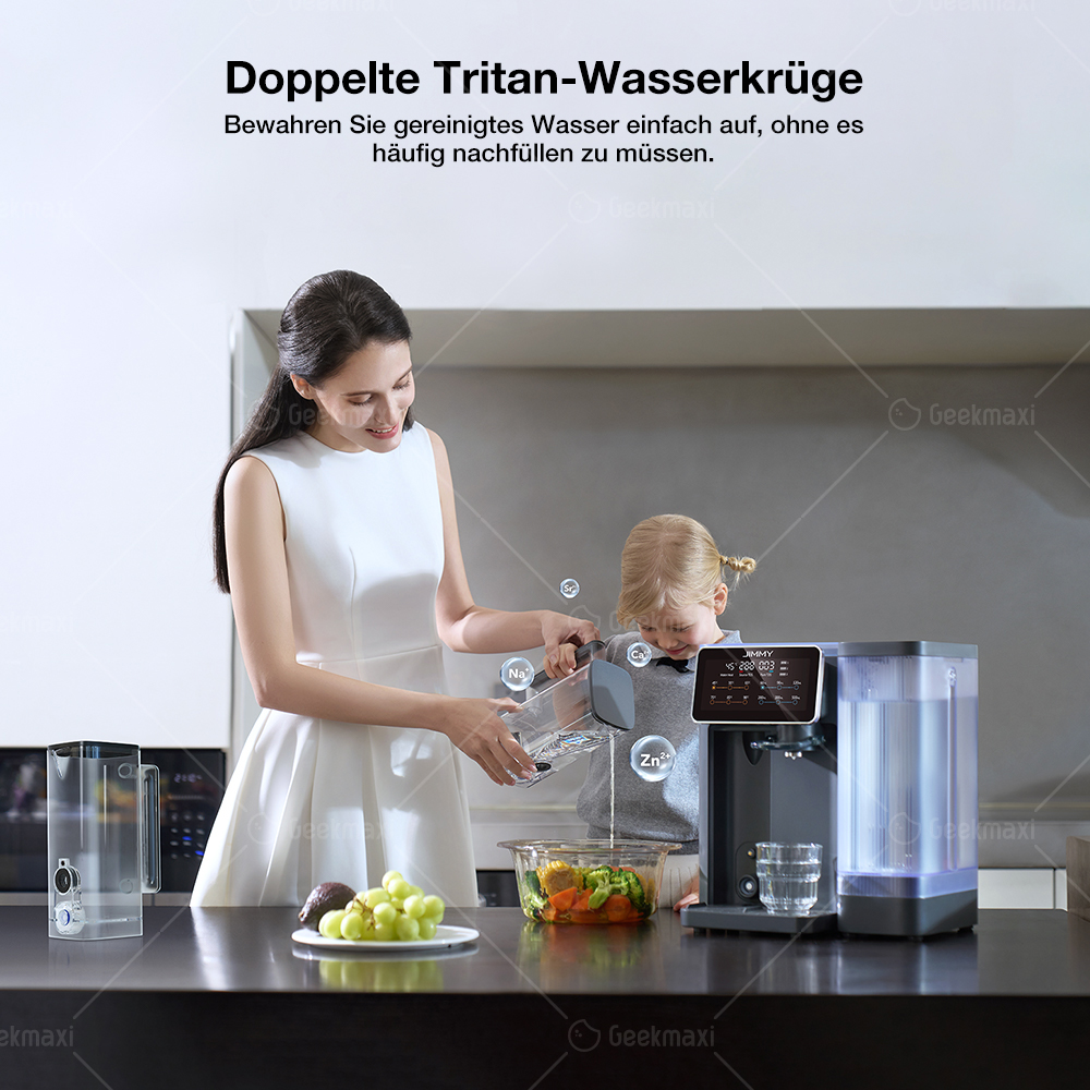 JIMMY R9 Umkehrosmose-Wasserreiniger für die Arbeitsplatte, 7 Temperatureinstellungen, UV-Sterilisationstechnologie, TDS-Monitor