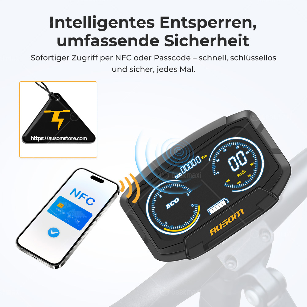 Ausom L1 Max Faltbarer E-Scooter, 1000 W, 48V 20,8Ah, 90 km Reichweite, 50 km/h Höchstgeschwindigkeit