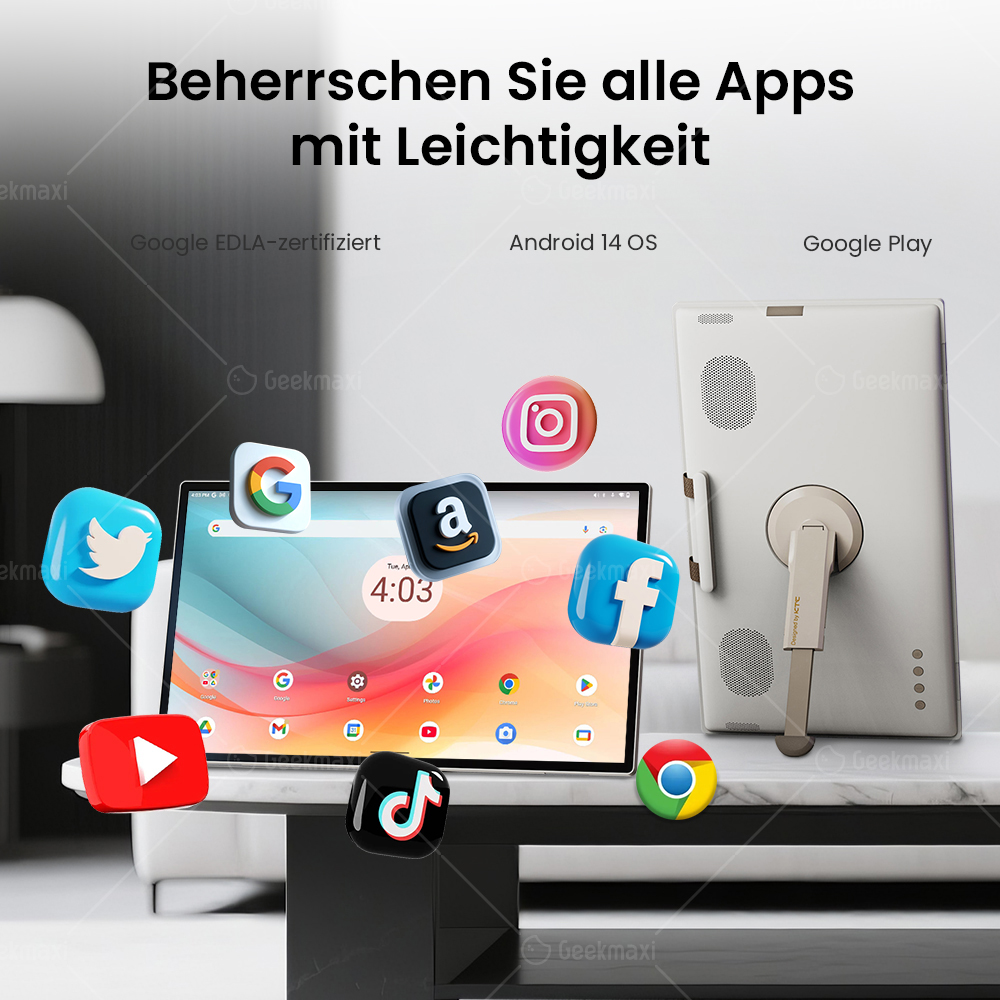 KTC A25Q5 Tragbarer Fernseher, 24,5 Zoll FHD 60Hz, 1920×1080 Auflösung, Touchscreen, 8-MP-Kamera, 4 eingebaute Lautsprecher