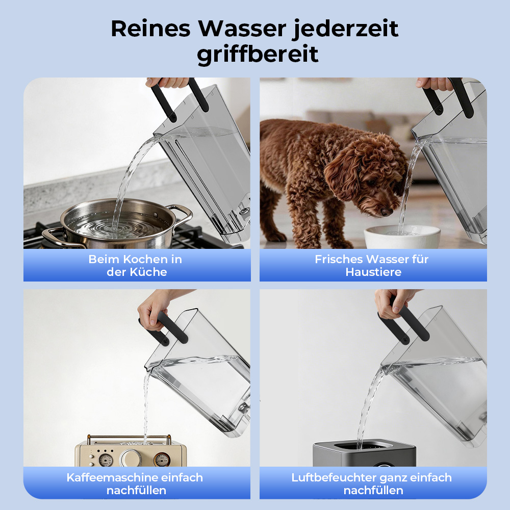Hydrofast C300 RO-Tischwasserfilter – Eis- & Sprudelwasser, UV, 6-stufige Filtration