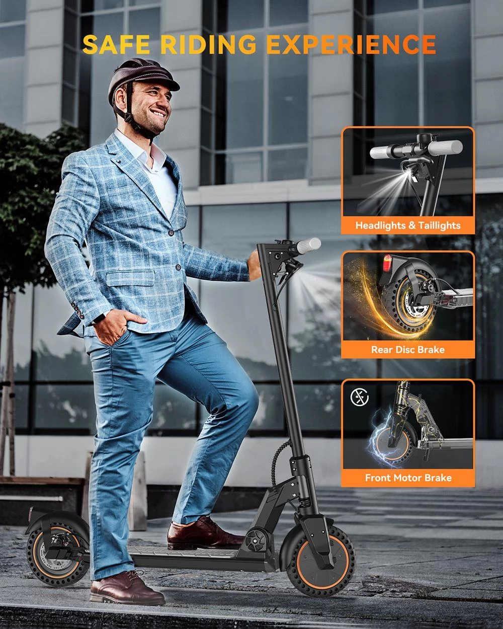 5TH WHEEL M2 8.5 Honeycomb Tires Foldable Electric Scooter - 350W Motor & 36V/7.5Ah Battery