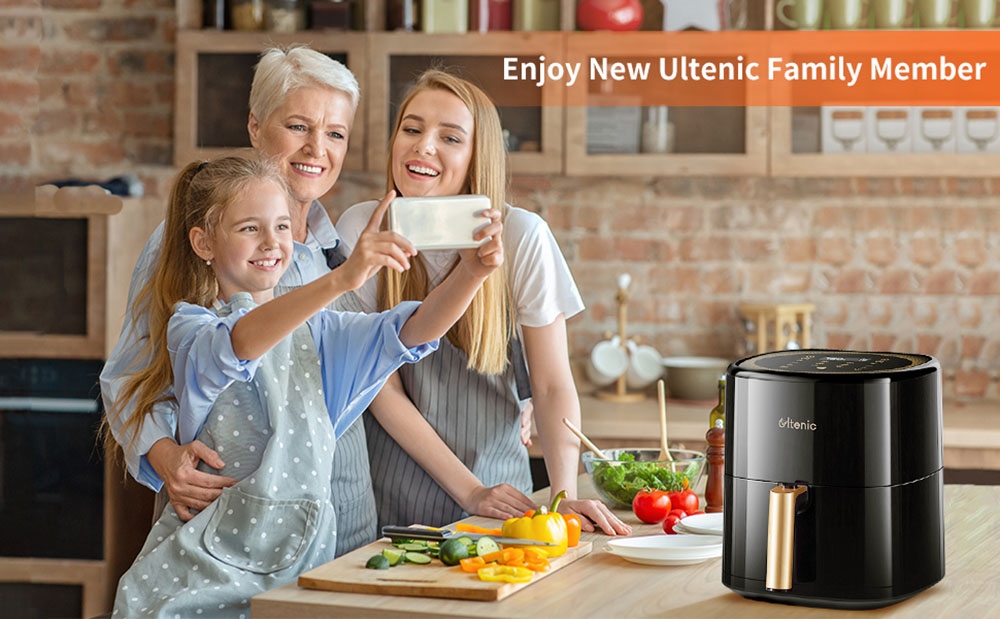Ultenic K10 Air Fryer, Without Oil, 5L, Hot Electric Oven Oilless