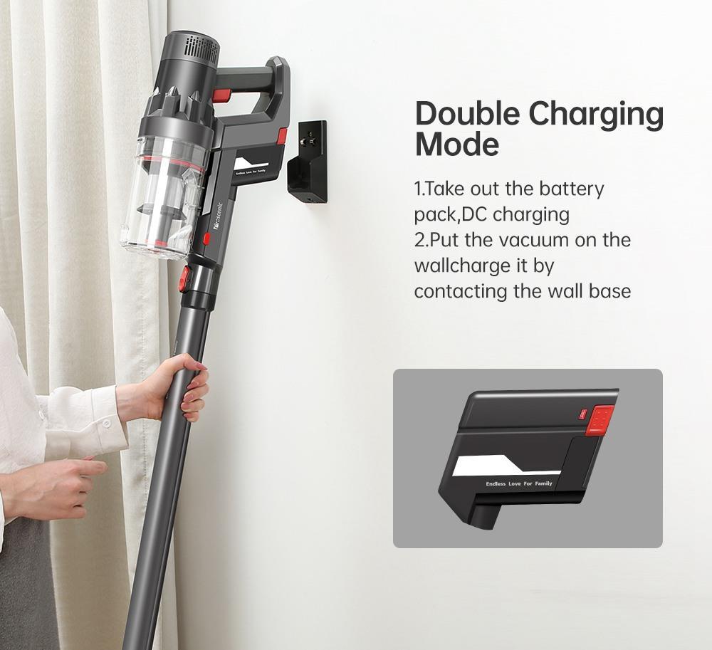 Proscenic P11 Cordless Bagless Stick Vacuum Cleaner 25KPa Suction with  Carpet Boost Wet Dry Vacuum Mop with Charge Dock 