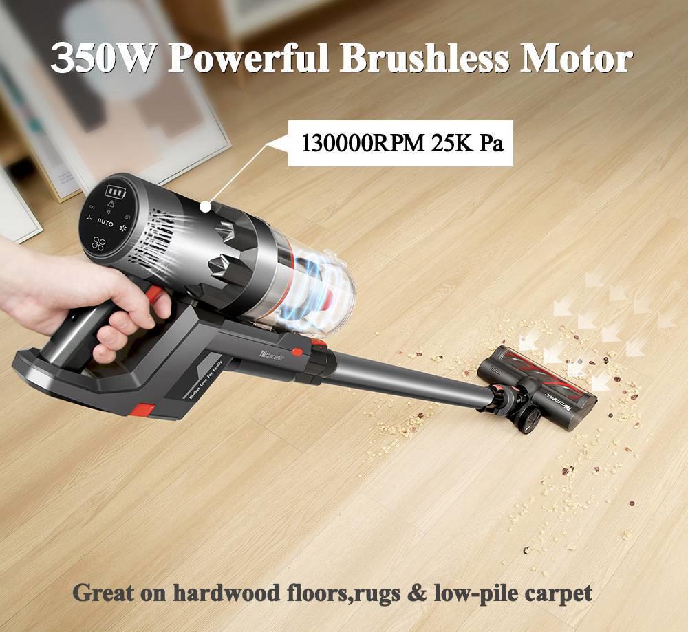 Proscenic P11 Cordless Bagless Stick Vacuum Cleaner 25KPa Suction with Carpet Boost Wet Dry Vacuum Mop with Charge Dock