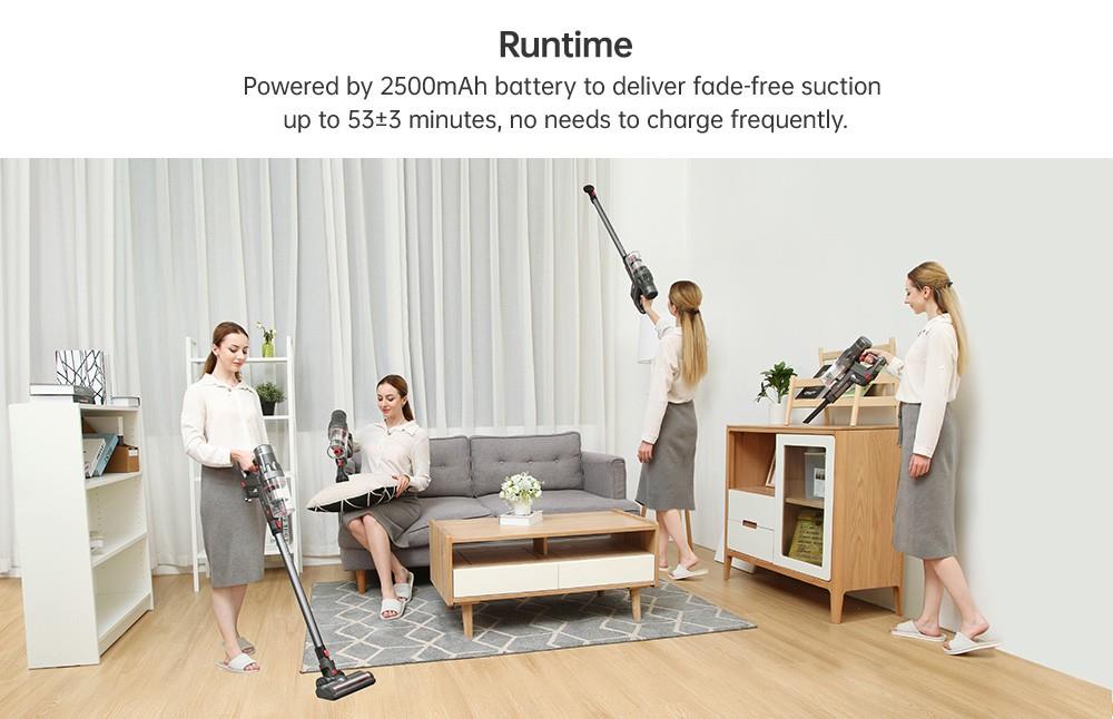 Proscenic P11 Cordless Bagless Stick Vacuum Cleaner 25KPa Suction with Carpet Boost Wet Dry Vacuum Mop with Charge Dock
