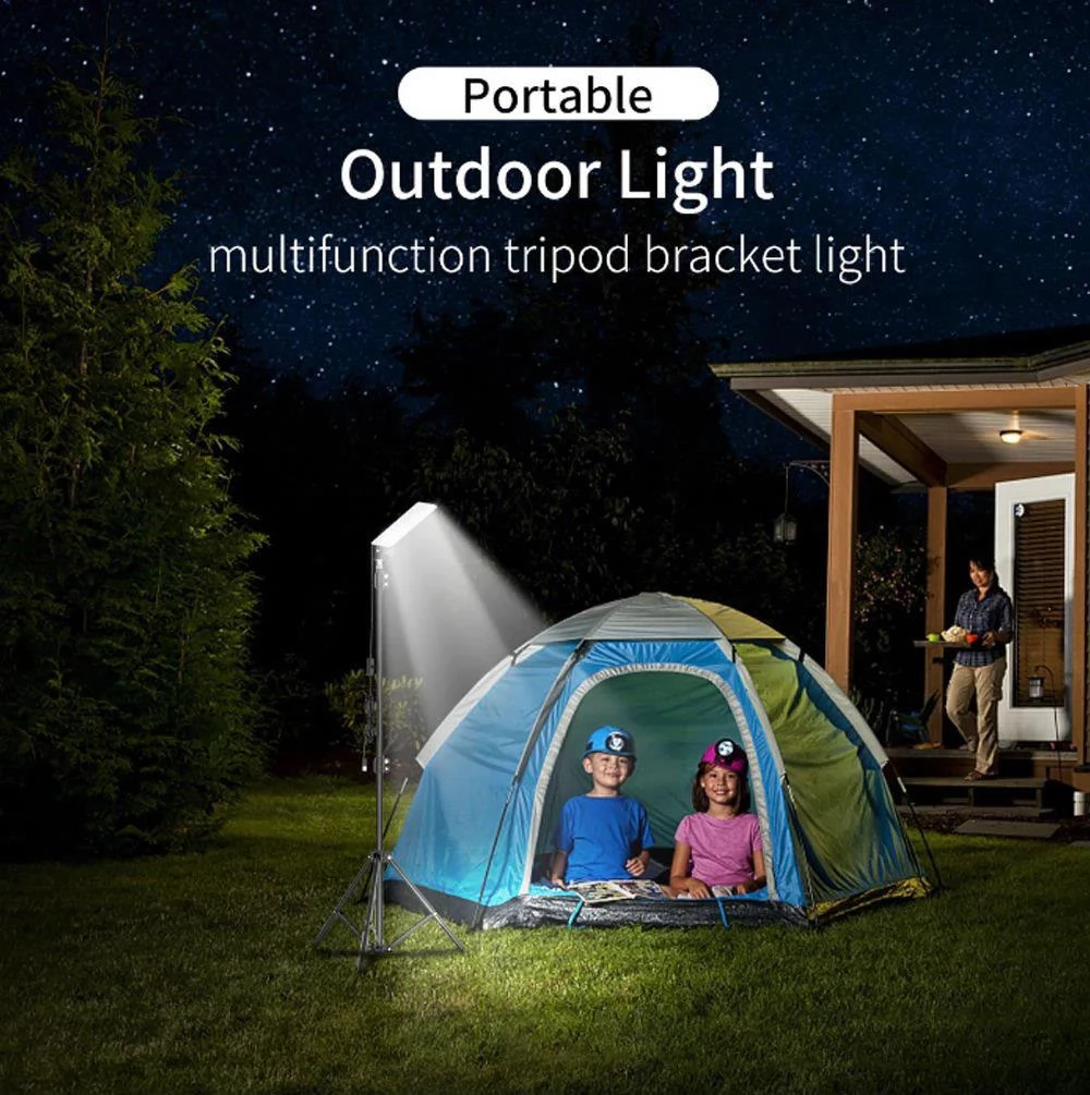 LED Camping Light 1,8 m verstelbaar met statief 6500-7000K Helderheid Stand Lantern Work Light voor campingfotografie