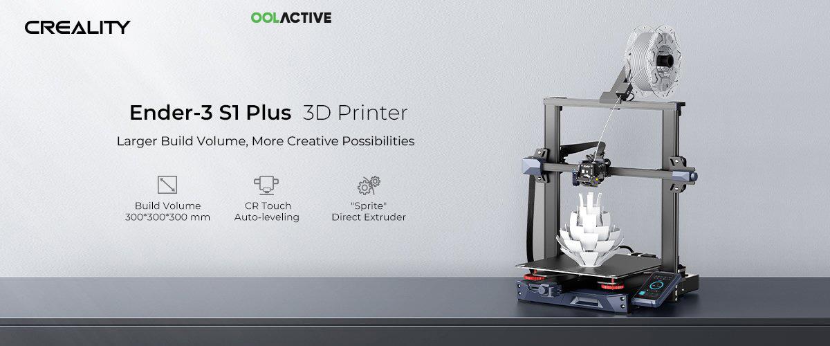 Creality Ender-3 S1 Plus 3D Drucker, Sprite Dual-gear Direct Extruder, Dual Z-axis Sync, 300 x 300 x 300mm