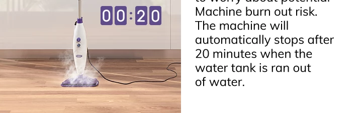 EASINE by ILIFE S50 1300W Wired Steam Mop 450ml Water Tank 10 Levels Adjustable 120 Degree Celsius High-Temperature