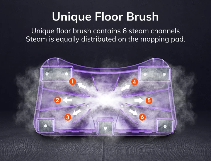 EASINE by ILIFE S50 1300W Wired Steam Mop 450ml Water Tank 10 Levels Adjustable 120 Degree Celsius High-Temperature