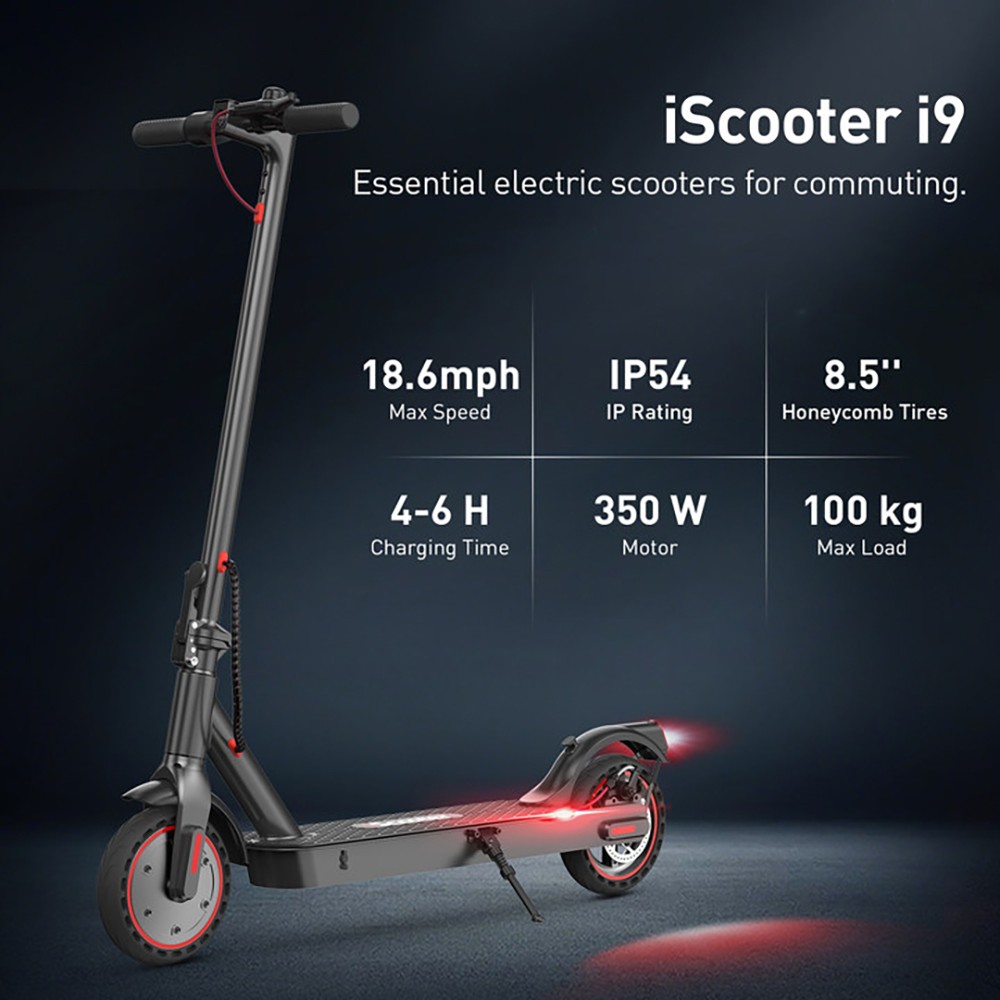 iScooter i9 Opvouwbare Elektrische Scooter - 350W Motor & 7.5Ah Batterij