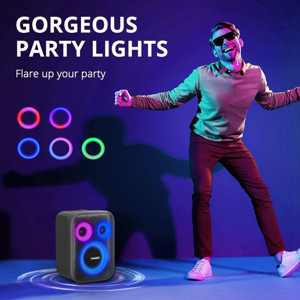 Tronsmart Halo 200 120W Karaoke Speaker with 2 Wireless Microphones, 18H Playtime, Supports Mic & Guitar for Party